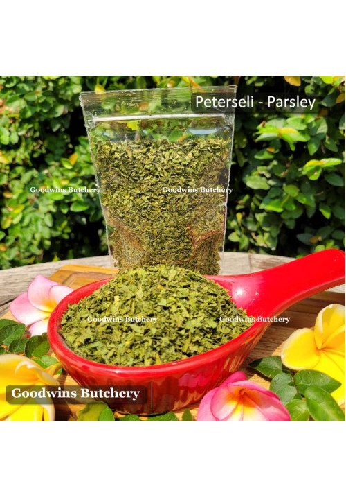 Herb spice PARSLEY FLAKES peterseli ziplock standing pouch 25g
